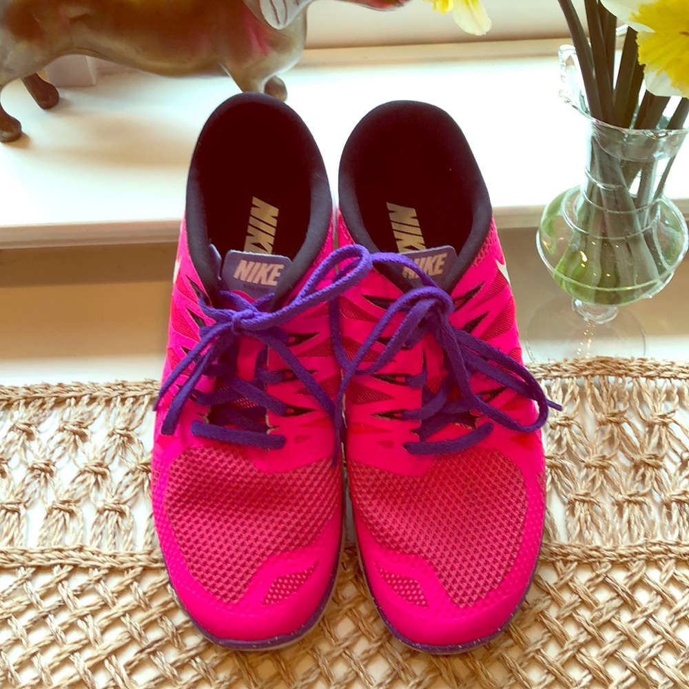 Nike Free Women’s Neon Pink Running Shoes; 10.5